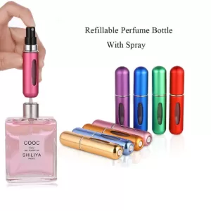 5ml Mini Refillable Perfume Atomizer Bottle for Travel Spray Scent Pump Case