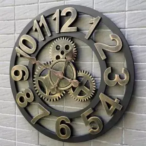 Number Wall Clock (Golden/Black)