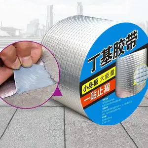 Aluminium Foil Butyl Rubber Tapes Self Adhesive Waterproof Tape (4Inch to 5Meter)