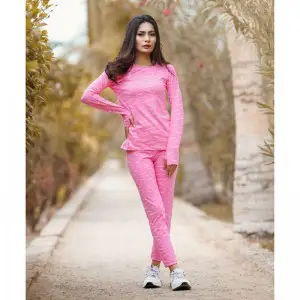 Gym Track Suit For Her Pink Color (Design TR-01)