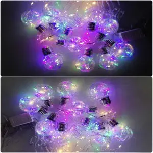 10 Pcs Colorful Bulb Lights String