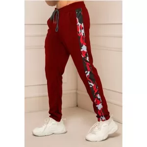Stylish Side Camo Print Trouser For Men (Maroon) (ABZ-082)