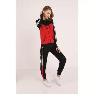 Womens Color Block Winter Hooded Tracksuit (Design-1) (ABZ-086)