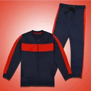 Classical Blue With Red Contrast Panel Tracksuit for Men (ABZ-095)