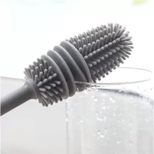 Silicone Glass Cleaning Brush with Long Handle