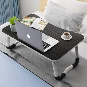 Folding Laptop Table with Tablet and Phone Slot, Portable Lap Desk