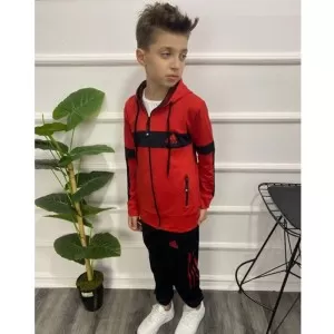 Spring Fall Stylish Casual Hoodie Style Tracksuit For Kids (Design-02)