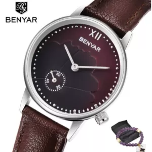 BENYAR Lady Diamond Edition Black & Brown Dial Wrist Watch (BY-1241)