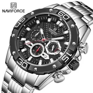 NAVIFORCE Chronograph Exclusive Edition Black Dial Wrist Watch (nf-8019-3)