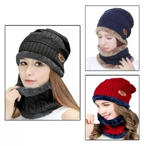 Pack of 2 – Best Quality Winter Warm Cap & Collar for Women