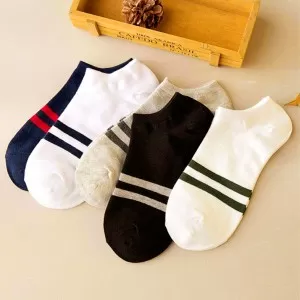 5 Pairs - Cotton Imported Low Cut Socks For Men