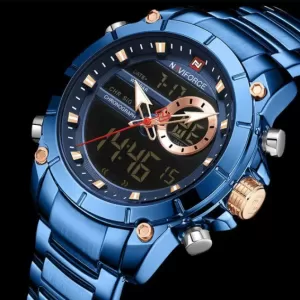 NAVIFORCE Dual Time Edition Blue Bracelet (nf-9163-2)