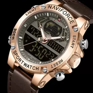 NAVIFORCE Dual Time Edition Brown Strap (nf-9164-4)