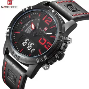 NAVIFORCE Exclusive Edition Black Dial & Strap Wrist Watch (nf-9095-4)