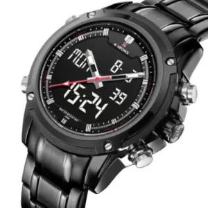 NAVIFORECE Dual Time Edition Black Dial & Bracelet (nf-9050-5)