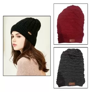 Pack of 2 – Best Quality Winter Warm Long Cap for Women
