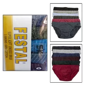 Pack of  5 – Imported Stripe Underwear For Men