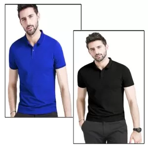 Pack of 2 - Best Quality Plain Short Sleeve Polo Shirts for Men/Boys