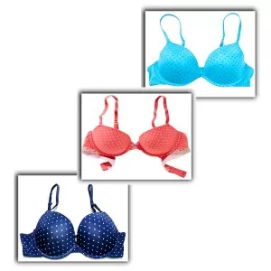 1 x - Imported Polka Dotted Padded Bras For Women/Girls