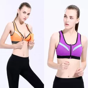 Pack of 1 - Imported Sports Front Open Zipper Bra For Women