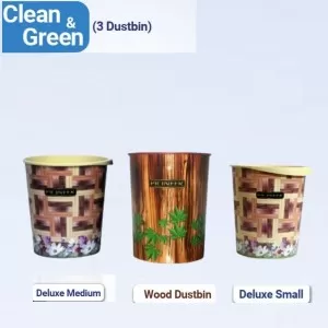 (Deal 11) 3 Dustbins Pack Clean & Green