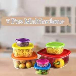 7 pcs food boxes multi colour