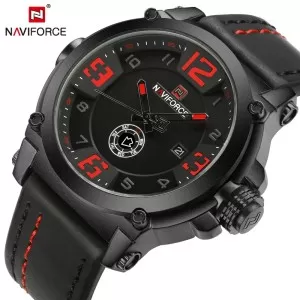 NAVIFORCE Day and Date Edition Black Dial & Strap Wrist Watch (nf-9099-1)