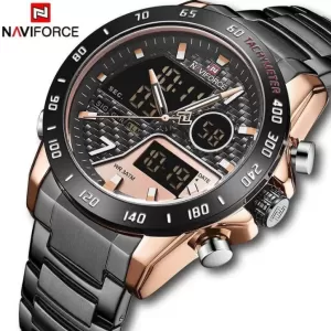 NAVIFORCE Dual Time Edition Grey Dial Wrist Watch (nf-9171-4)