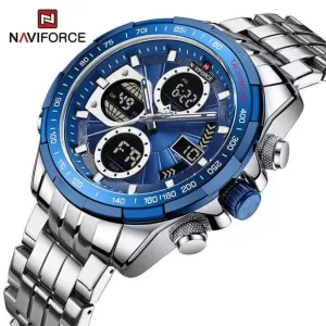 NAVIFORCE Dual Time Exclusive Edition Blue Dial Wrist Watch (nf-9197-7)