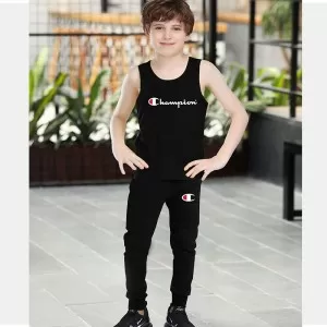 Summer New Stylish Printed Sando Tracksuit For Kids (D-05)