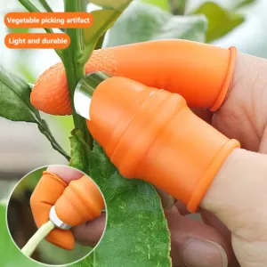 6pcs 1Set Silicone Thumb Knife With Finger Protector Gears Cutting Vegetable Harvesting Knife Plant Blade Kitchen Accessories