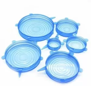 6Pcs silicone Stretch bowl covers Lids