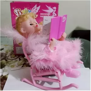 Baby Angel-Doll with Rocking Chair-Music-Doll reading book-Turning page switches baby reading