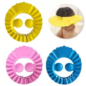 Baby Bathing Hat Kids Adjustable Shower Cap Kids Wash Hair Shield with Ear Protection