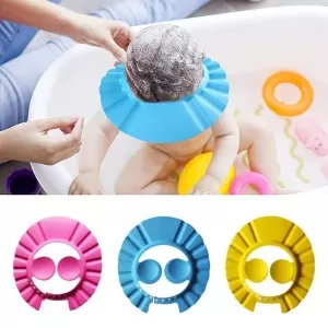Baby Shower Cap Adjustable Hair Wash Hat For Kids Ear Protection Kids Shampoo Cap Durable Protect Eye Water-proof