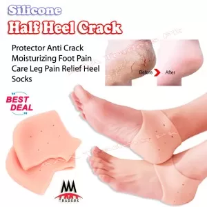 [Best] 1 Pair Squishy Soft Silicone Moisturizing Heel Socks Silicone Moisturizing Gel Heel Anti-Crack Socks to Eliminate Cracks Feet Skin Care Crack P