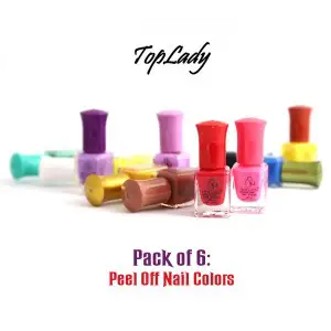 Top Lady Pack of 6: Peel Off Nail Colors