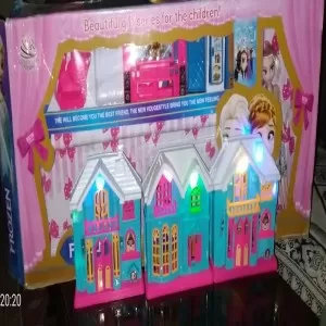 Big Frozen Doll House - Lighting - Accessories - 1 Barbie Doll