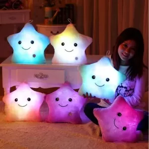 Cell Operated Glow In The Dark Toys kids Luminous Star Soft Stuffed Plush Cotton 1 Piece