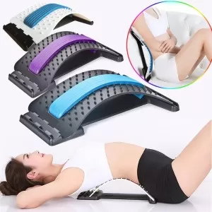 Chiropractic Magic Back Stretcher Lower Lumbar Massage Support Spine Pain Relief Back Massage Posture Corrector Lumbar Support Device