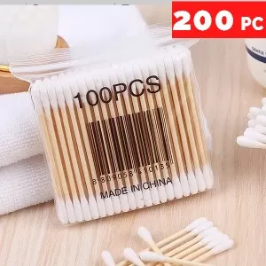 200 Cotton buds - Ear Cleaning buds Cotton Buds Cotton Swabs Medical Makeup Tips Ear Care Ear cleaning cotton sticks