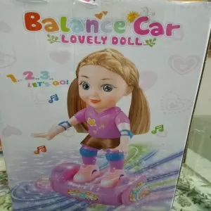 Doll Balance car - Skating Doll - Battery operated - Music n Light - Bump n Go