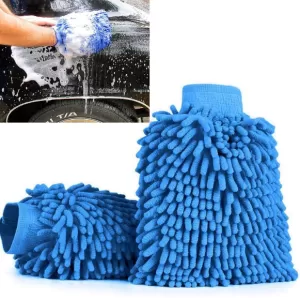 Double Sided Car Wash Mitt - Microfiber Wash Mitt for Car Cleaning Mitts Tools Premium Chenille Scratch-Free Car Washing Gloves Car Wash Rag Sponge