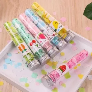 Flower soap One Travel Soap Paper Tube Washing Hand Bath Clean Scented Slice Sheets Good for Camping BBQ Hiking Travel or Any Outdoor Activity Mini Pa