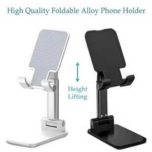 Foldable Desktop Holder Universal Table Cell Phone Stand, Portable Stand Angle Height Adjustable Foldable Cradle Dock Universal Desktop Table Cellphon
