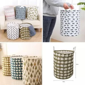 Foldable Oxford Non-Wooven Waterproof Laundry Basket