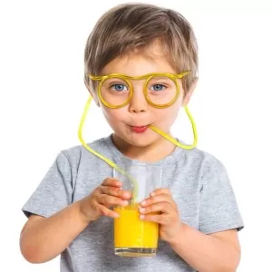Funny Soft Drinking Straw Eye Glasses Novelty Toy Party Birthday Gift Child Adult DIY Straws Bar Accessories