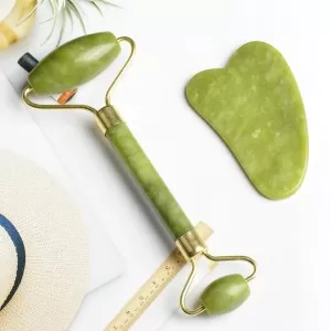 Jade Face Roller/Anti Aging Jade Stone Massager for Face and Eye Massage