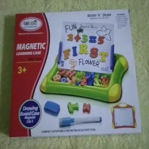 Learning Magnet Alphabets n Digits - learning with enjoyment - Enjoyment together in spelling, digit counting & basic math