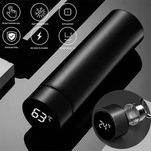 Led touch display water bottle - Digital temprature display water bottle -Hot & cold Imported Best Quality Smart Stainless Steel Thermos Water Bottle